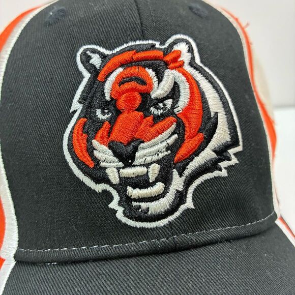 NFL Cincinnati Bengals Adjustable Football Team Hat Tiger Orange White Black Y2K - Picture 6 of 11